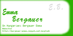 emma bergauer business card